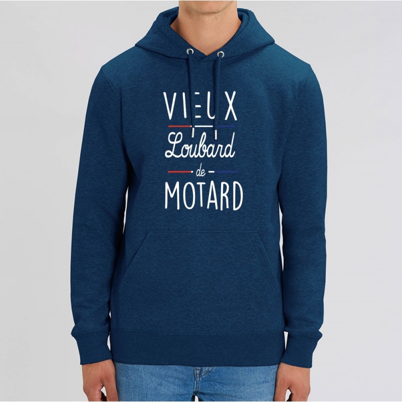 HOODIE Unisexe VIEUX LOUBARD DE MOTARD HOODIE Unisexe VIEUX LOUBARD DE MOTARD