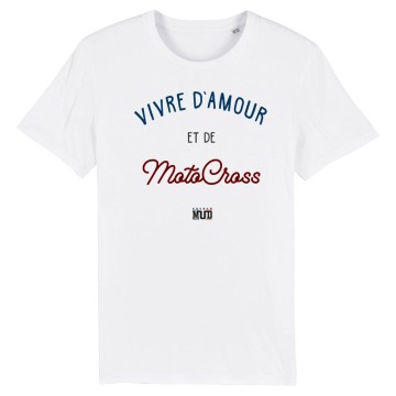 TSHIRT Unisexe VIVRE D'AMOUR ET DE MOTOCROSS