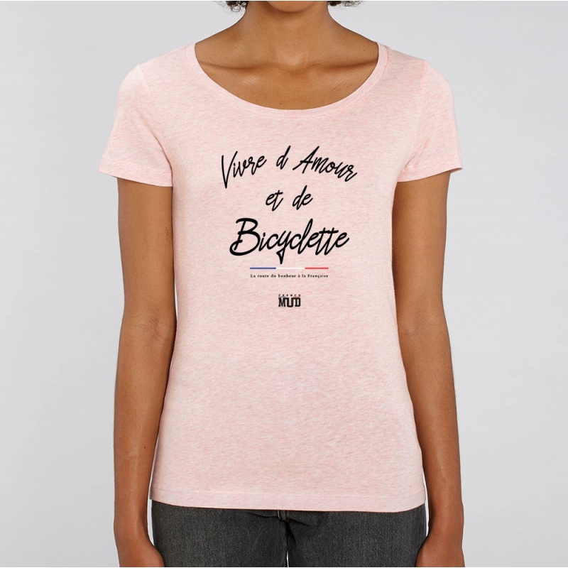 TSHIRT Femme VIVRE D'AMOUR ET DE BICYCLETTE