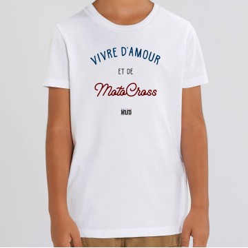 TSHIRT Enfant VIVRE D'AMOUR ET DE MOTOCROSS