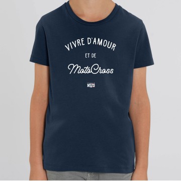 TSHIRT Enfant VIVRE D'AMOUR ET DE MOTOCROSS