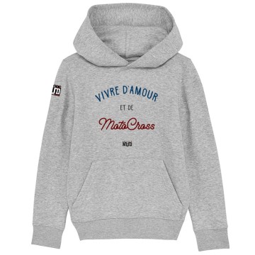 HOODIE Enfant VIVRE D'AMOUR ET DE MOTOCROSS