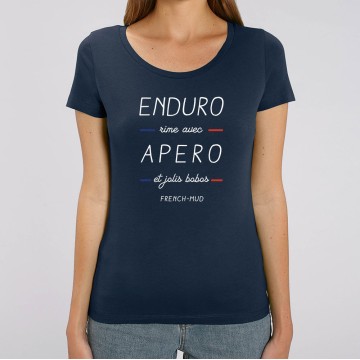 TSHIRT "ENDURO RIME AVEC APERO ET BOBOS" Femme