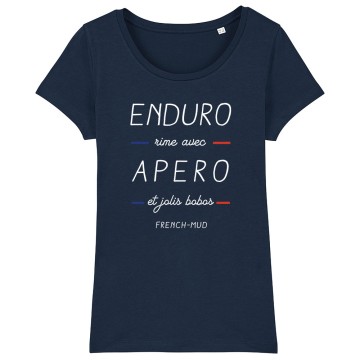 TSHIRT Femme ENDURO RIME AVEC APERO ET BOBOS