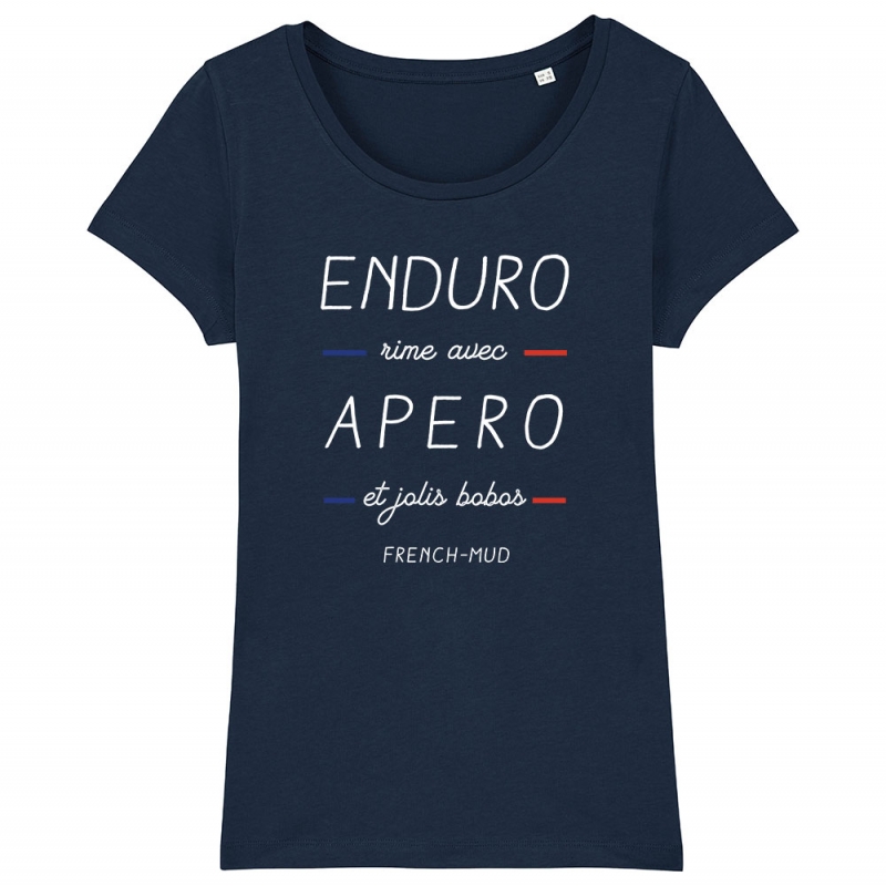 TSHIRT Femme ENDURO RIME AVEC APERO ET BOBOS