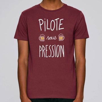 Tshirt Homme Bio "Pilote sous pression"