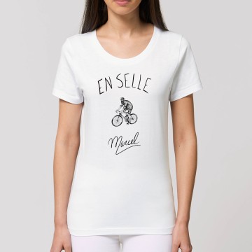 Tshirt Femme Bio "En selle Marcel"