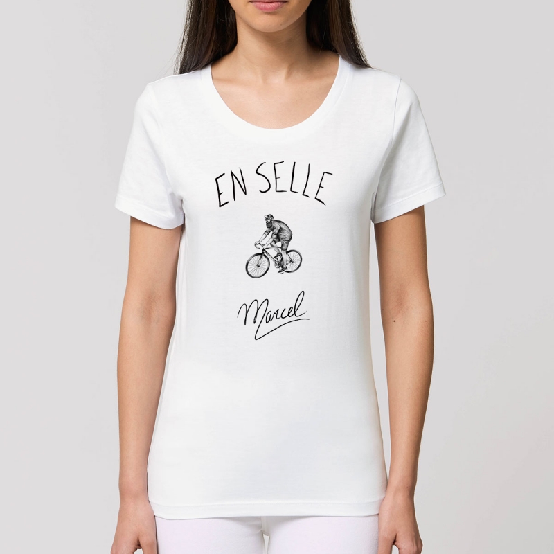 Tshirt Femme Bio "En selle Marcel" Tshirt Femme Bio "En selle Marcel"