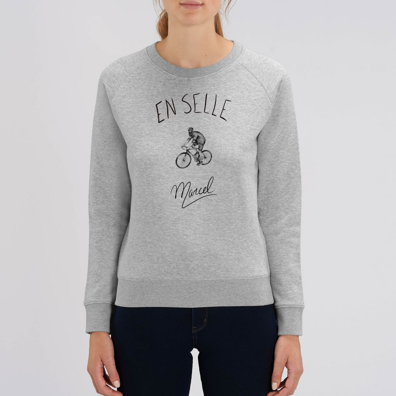 Sweat Femme Bio "En selle Marcel" Sweat Femme Bio "En selle Marcel"