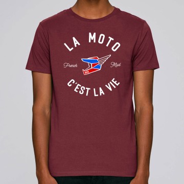 TSHIRT "LA MOTO C'EST LA VIE (VERSION MX)" Homme BIO