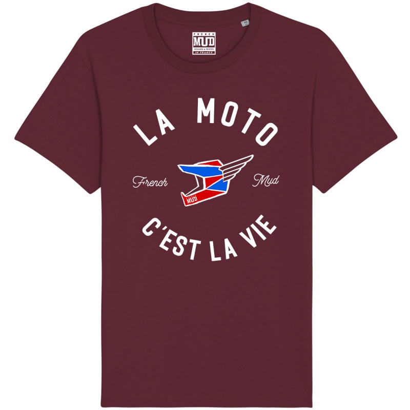 Tshirt Homme Bio "La Moto c'est la Vie" version MX Tshirt Homme Bio "La Moto c'est la Vie" version MX