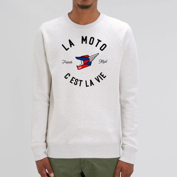 SWEAT "LA MOTO C'EST LA VIE (VERSION MX)" Homme BIO