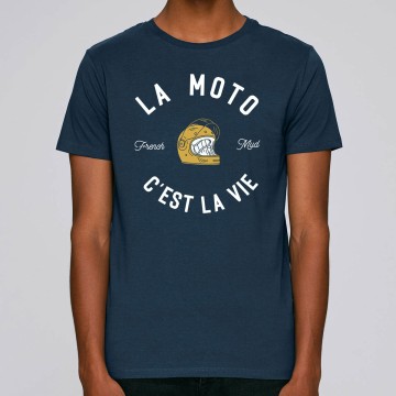 TSHIRT "LA MOTO C'EST LA VIE (VERSION ROUTE)" Homme BIO