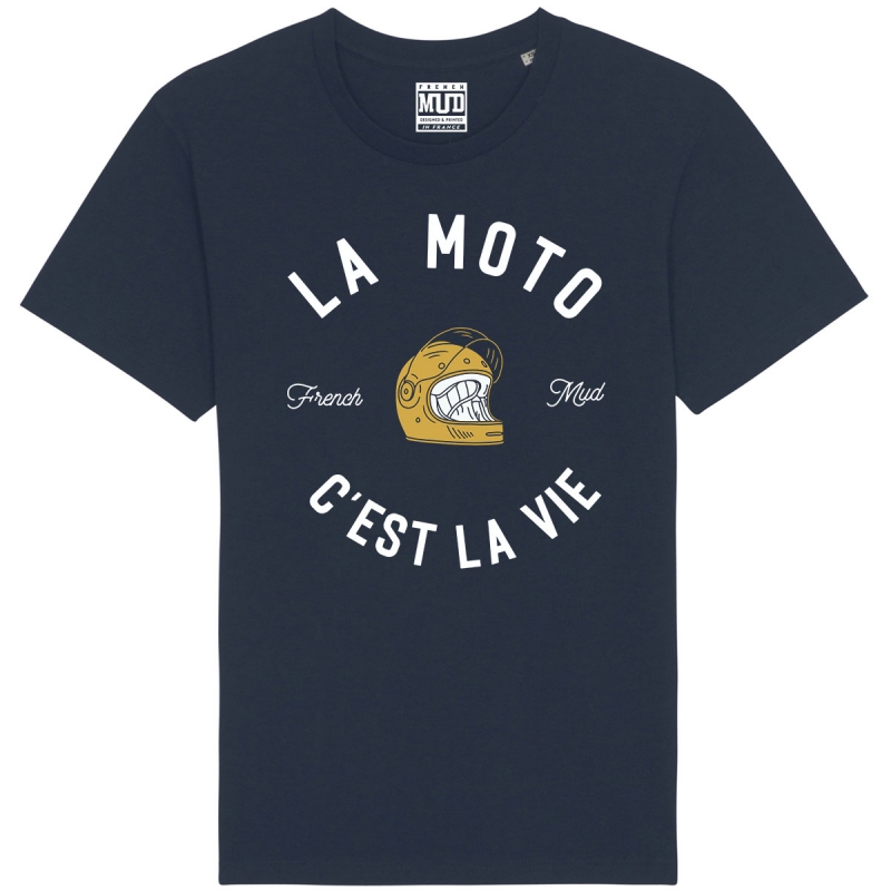 Tshirt Homme Bio "La Moto c'est la Vie" version Route