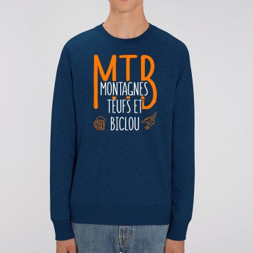 SWEAT "MONTAGNES TEUFS ET BICLOU" Homme BIO