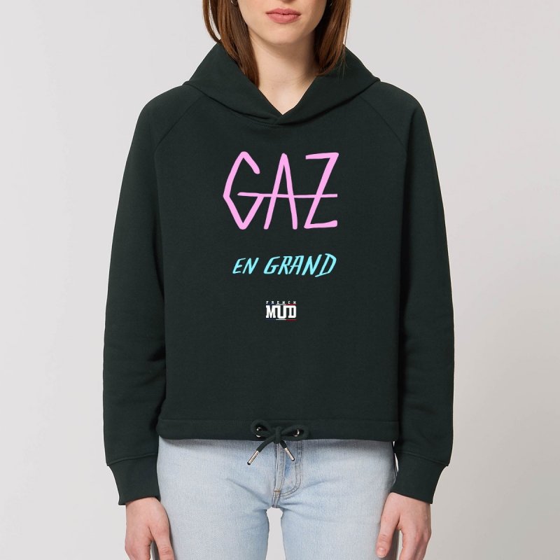 Sweat Capuche Femme Bio "Gaz en Grand"