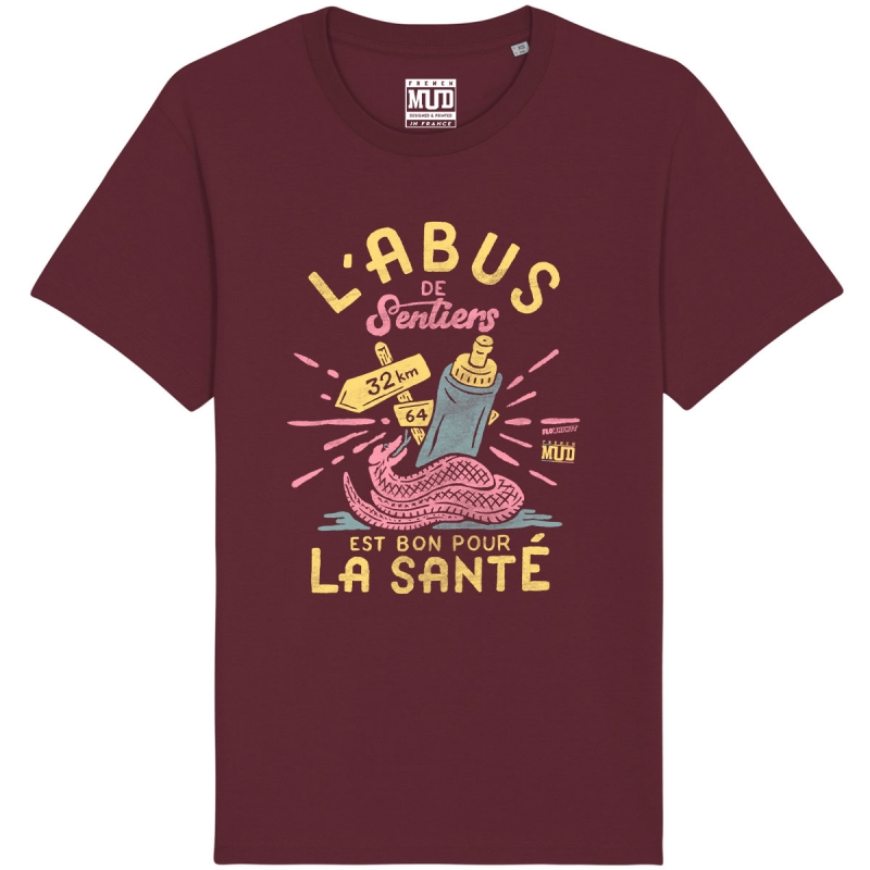 Tshirt Homme Bio "L'Abus de Sentiers est bon pour la sante" Tshirt Homme Bio "L'Abus de Sentiers est bon pour la sante"