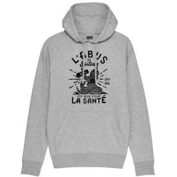 HOODIE "L'ABUS DE SENTIERS EST BON POUR LA SANTE" Homme BIO