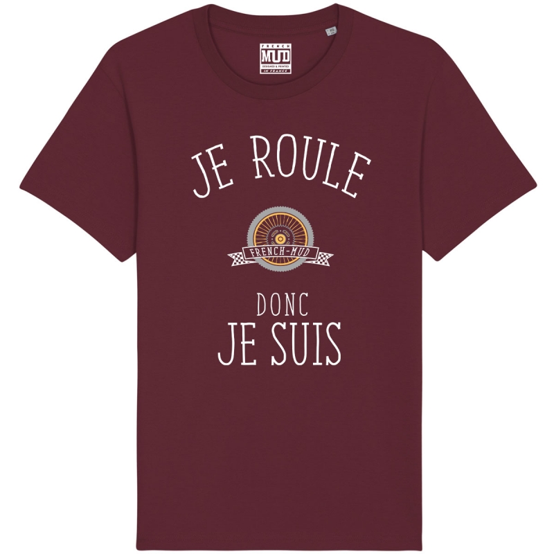Tshirt Homme Bio "Je roule donc je suis" Tshirt Homme Bio "Je roule donc je suis"