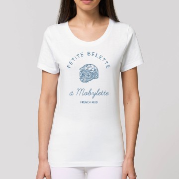 Tshirt Femme Bio "Petite Belette a mobylette"