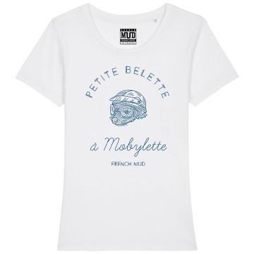 Tshirt Femme Bio "Petite Belette a mobylette"