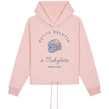 Sweat Capuche Femme "Petite Belette a mobylette"