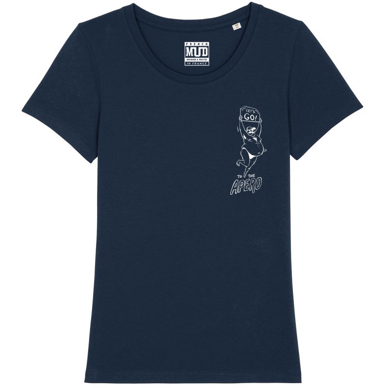 Tshirt Femme Bio "Let's Go To The Apero" Tshirt Femme Bio "Let's Go To The Apero"