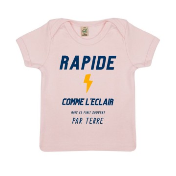 TSHIRT "RAPIDE COMME L'ECLAIR" Bebe BIO