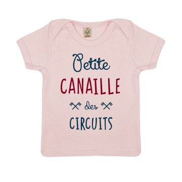 Tshirt Bebe Bio "Petite Canaille des Circuits"