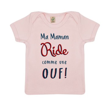 Tshirt Bio "Ma Maman Ride comme une Ouf"