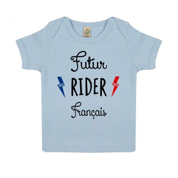 Tshirt Bebe Bio "Futur Rider Français"