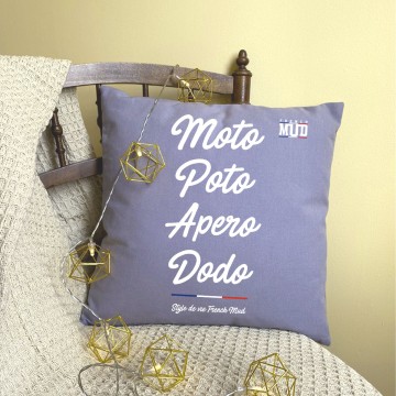 Coussin Moto poto apero dodo