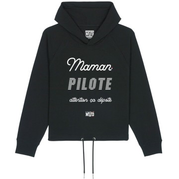 HOODIE "MAMAN PILOTE" Femme