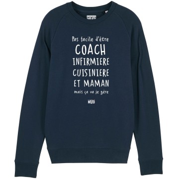 SWEAT "COACH INFIRMIERE MAMAN" Femme