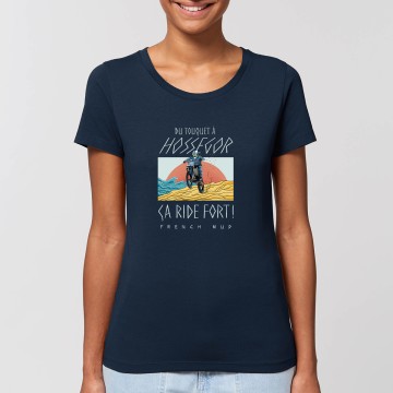 TSHIRT "TOUQUET HOSSEGOR ÇA RIDE FORT" Femme