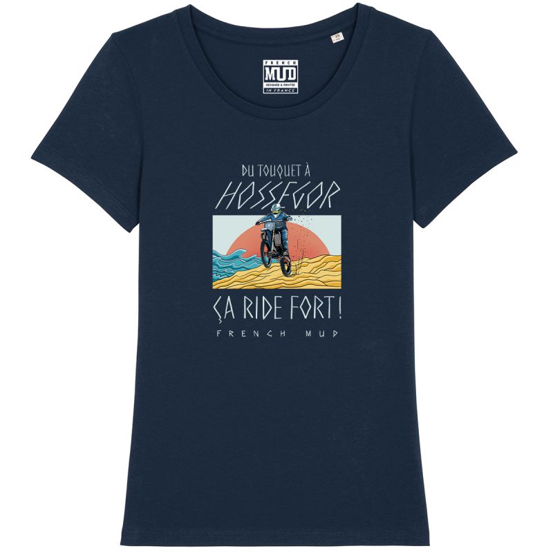 TSHIRT "TOUQUET HOSSEGOR ÇA RIDE FORT" Femme