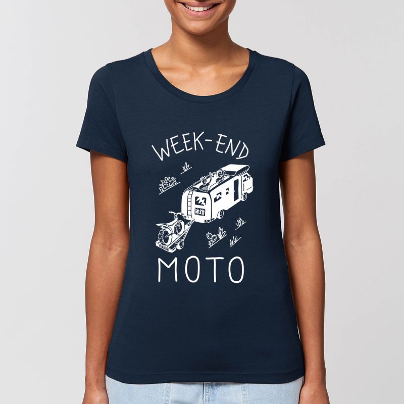 TSHIRT "WEEK END MOTO" Femme