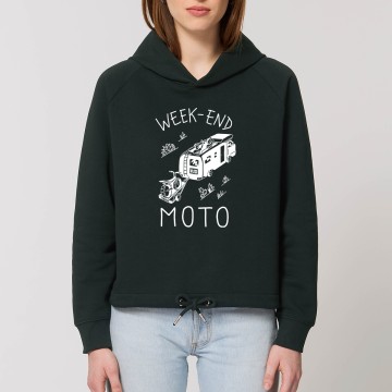 HOODIE "WEEK END MOTO" Femme