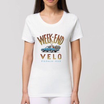 TSHIRT "WEEK END VELO" Femme