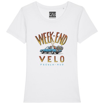 TSHIRT "WEEK END VELO" Femme