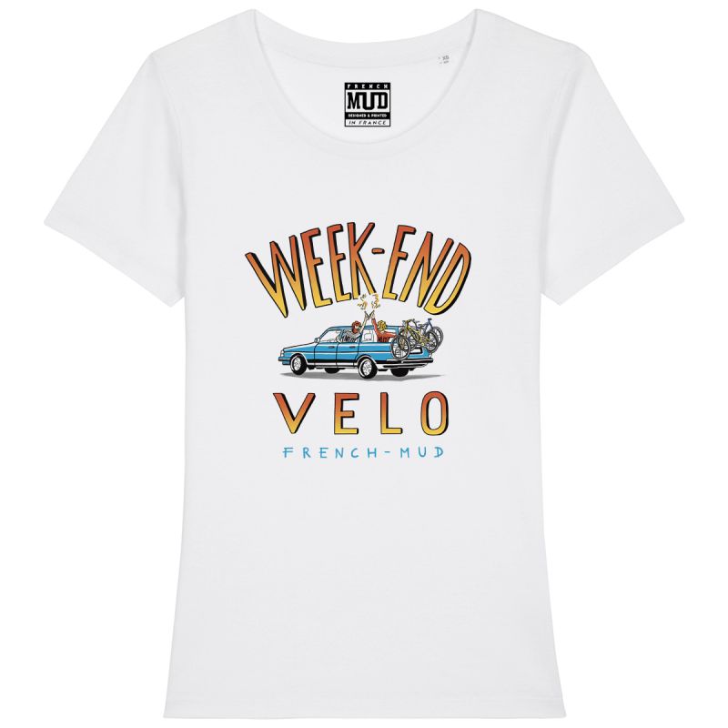 TSHIRT "WEEK END VELO" Femme