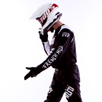 Maillot French-MUD Racer Black and White MX