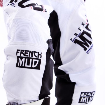 Pantalon Motocross French-MUD Blanc