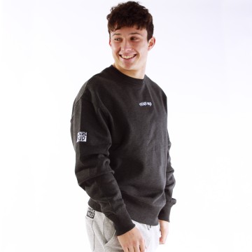 Sweat Oversized Hiver Gris foncé chiné (unisexe)