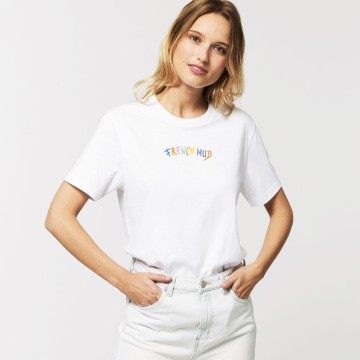 TSHIRT "FRENCH MUD LETTERS" Unisexe Blanc