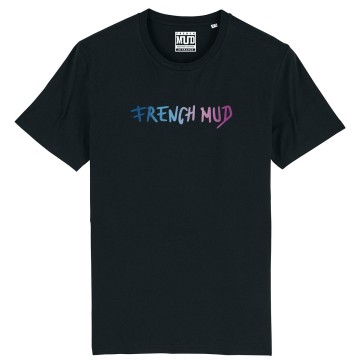 TSHIRT "LETTRAGE FRENCH-MUD" Unisexe Noir