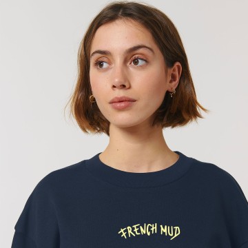 ROBE SWEAT "FRENCH MUD LETTERS" Navy