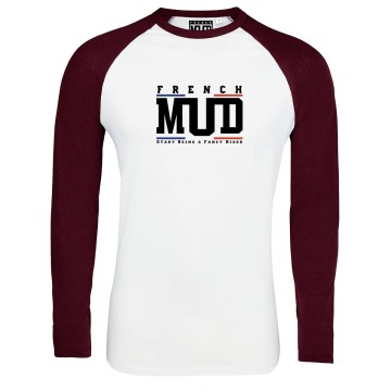 TSHIRT MANCHES LONGUES "FRENCH MUD OFFICIEL" Bicolor