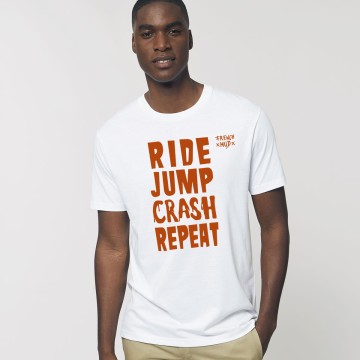 TSHIRT "RIDE JUMP CRASH REPEAT" Unisexe