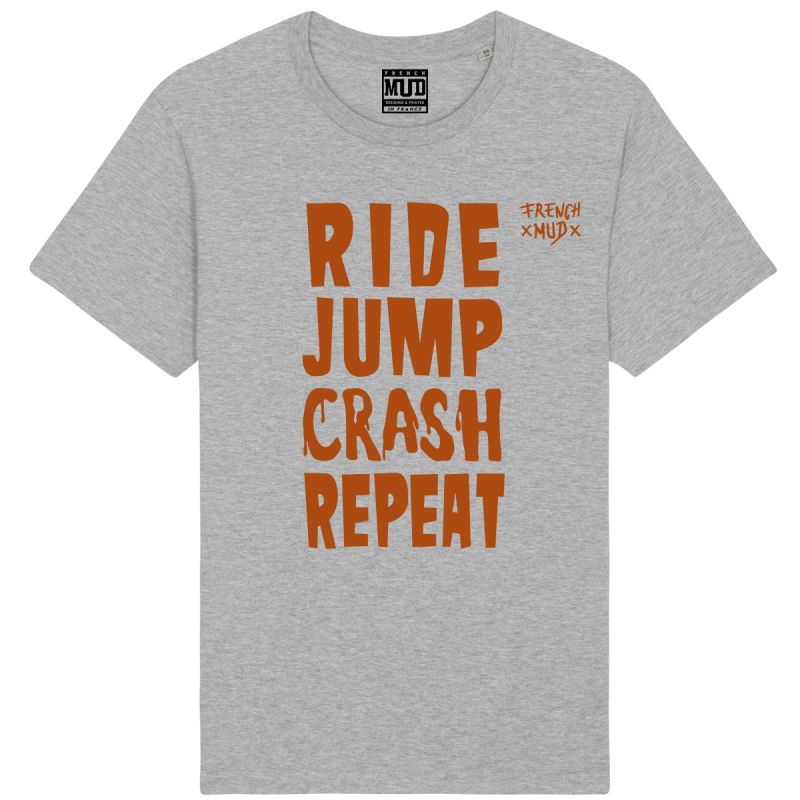 TSHIRT "RIDE JUMP CRASH REPEAT" Unisexe